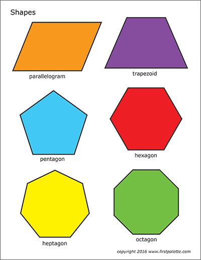 Basic shapes free printable templates coloring pages