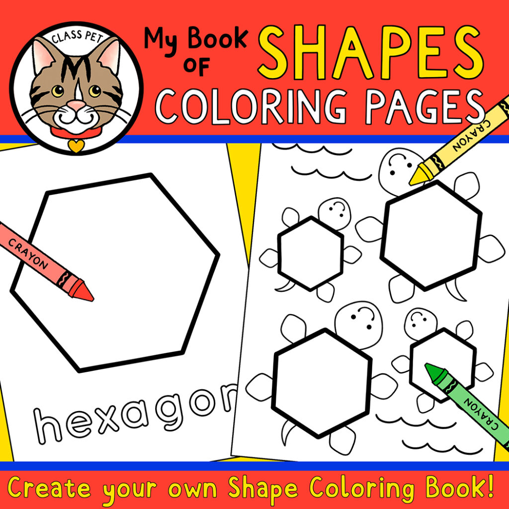Geometric shape coloring pages made by teachers