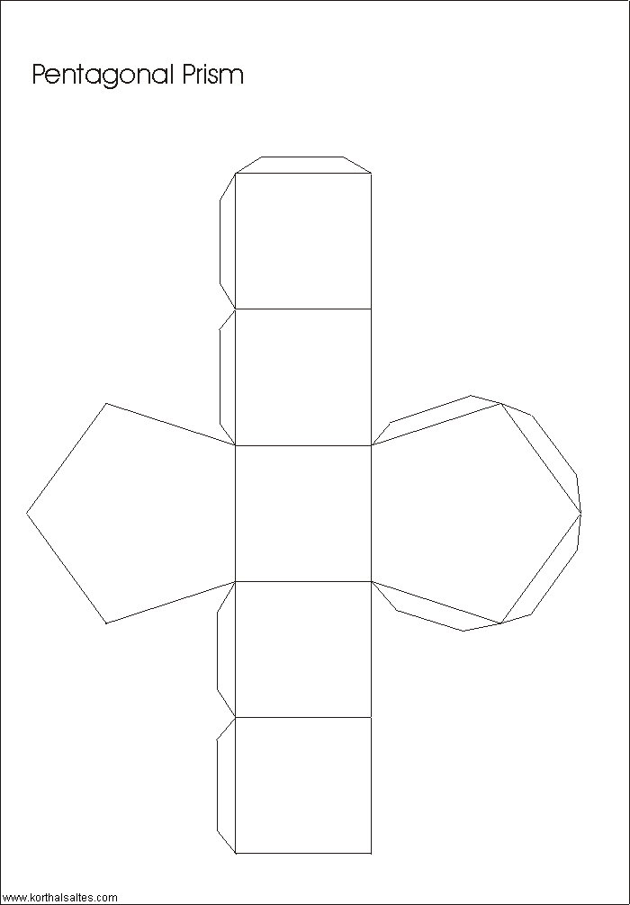 Paper pentagonal prism