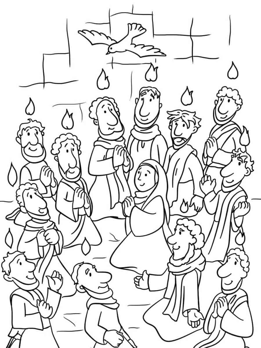 Pentecost coloring page