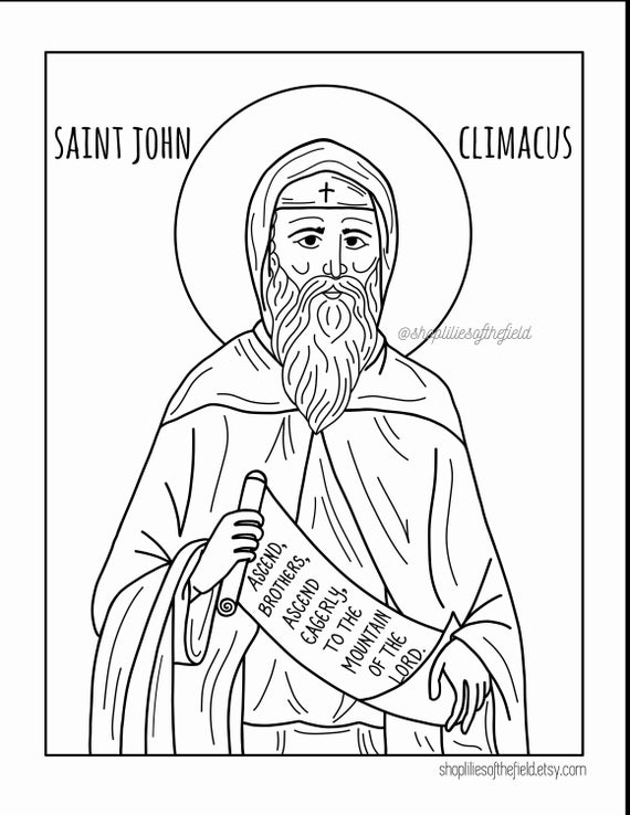 St john climacus icon coloring page