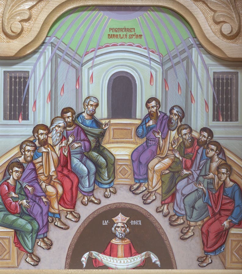 Pentecost icon stock photos