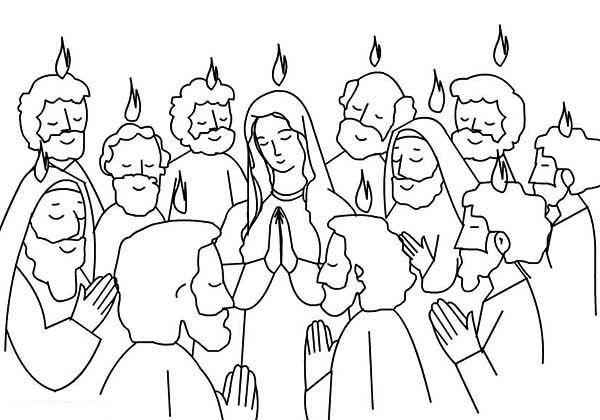 Pentecost pentecostãs espiritu santo para colorear pãginas para colorear