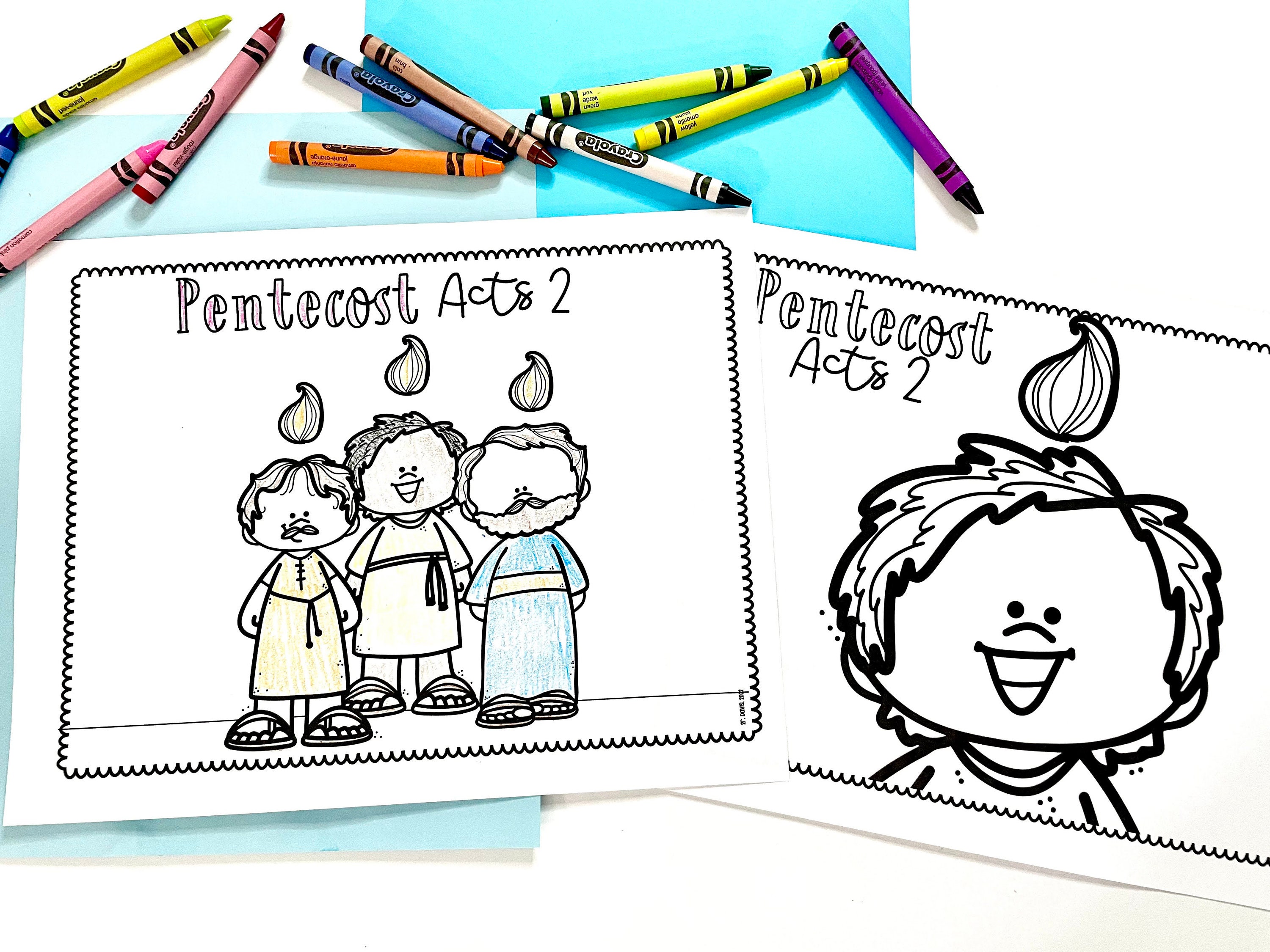 Pentecost coloring sheets for sunday school or homeschool print go