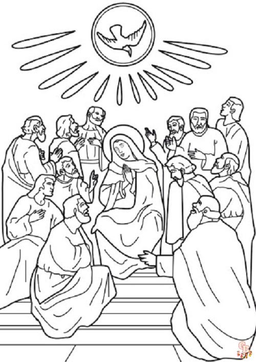 Discover with engaging pentecost coloring pages