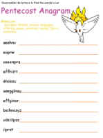 Pentecost printable activity sheets