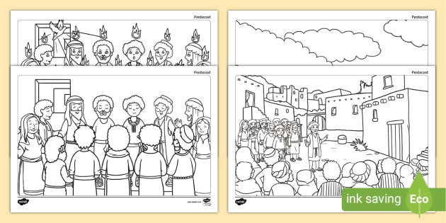 Pentecost colouring sheets christian resource year