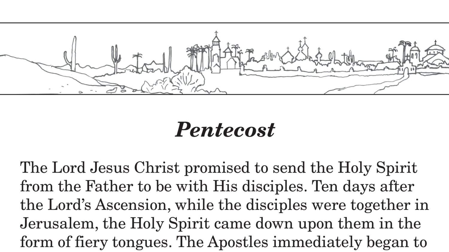 Coloring pages â pentecost â saint kosmas orthodox education