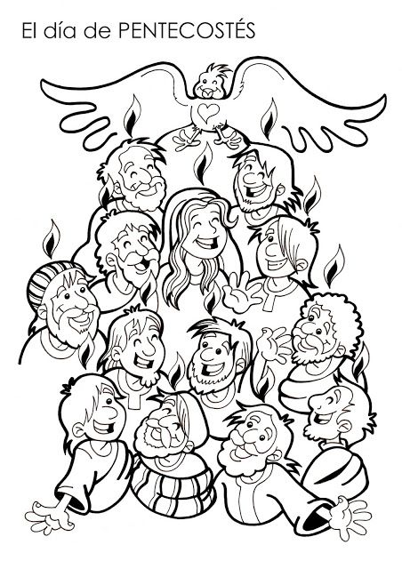El rincãn de las melli dibujo el dãa de pentecostãs dia de pentecostes pentecostãs espiritu santo pa colore