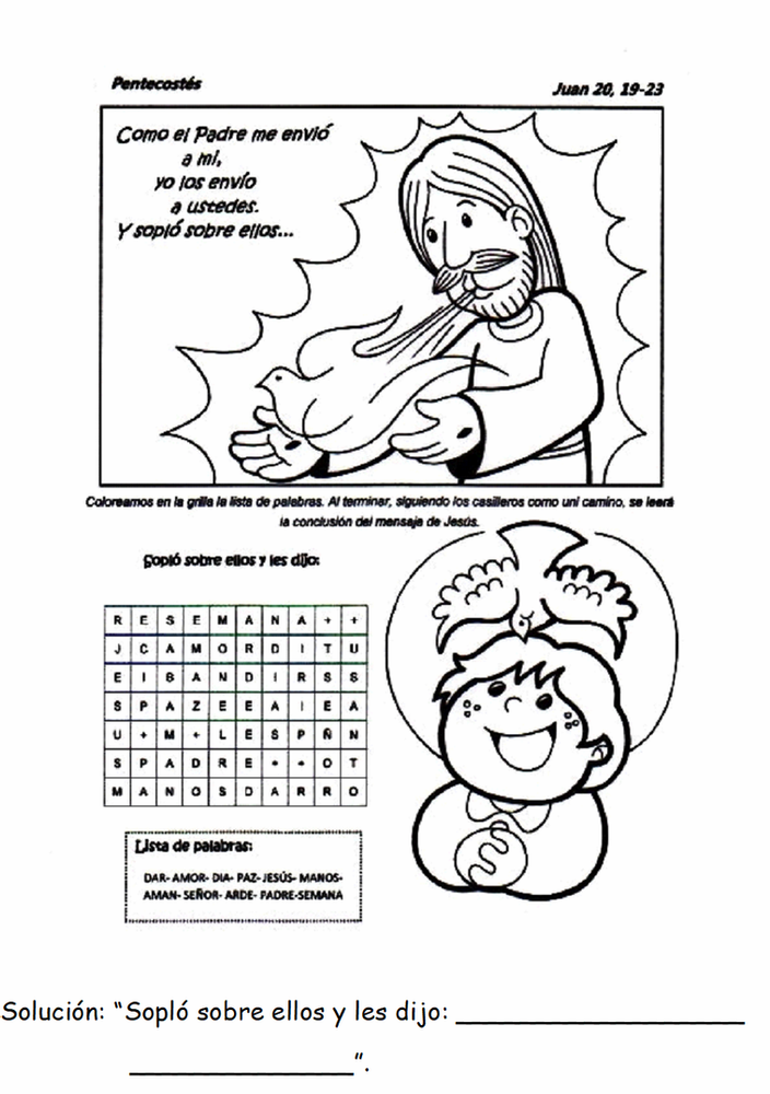 Actividades para trabajar pentecostãs y el espãritu santo pentecostãs catequesis temas de catequesis