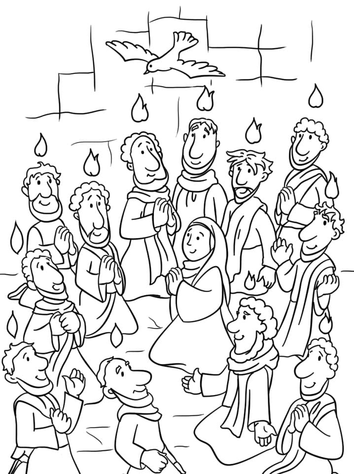 Pentecost coloring page