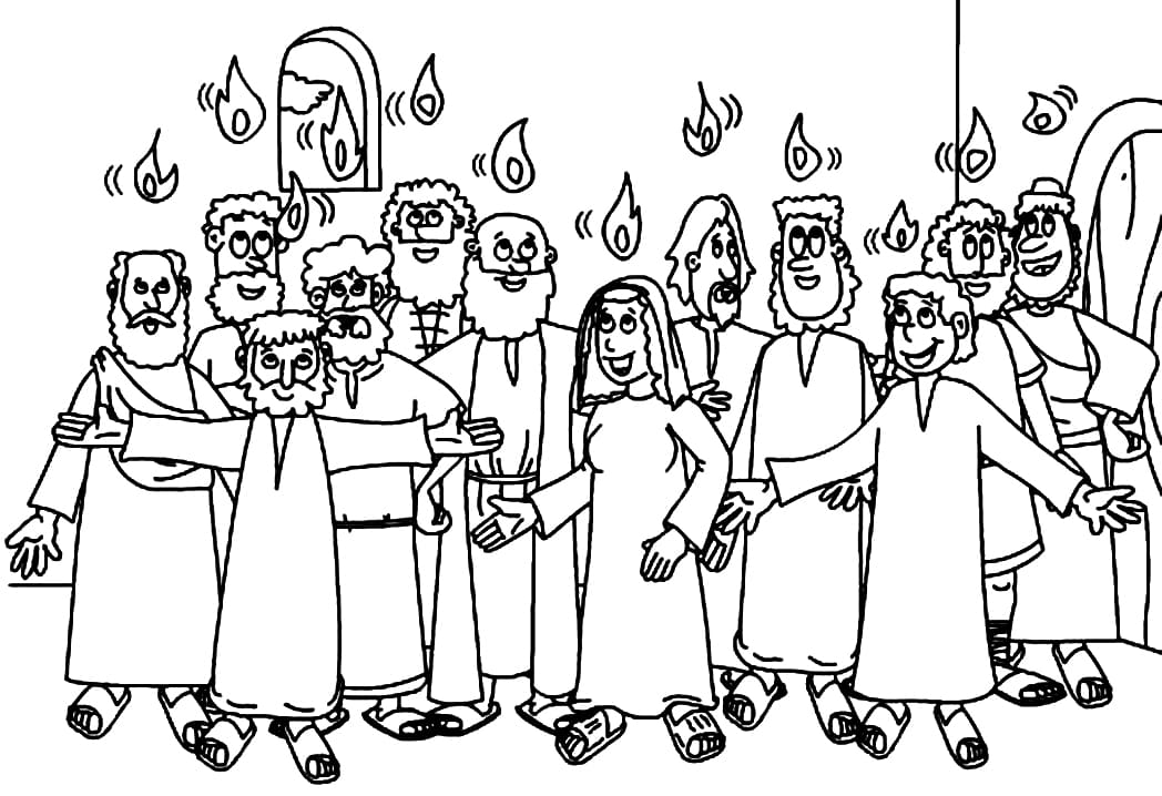 Pentecost coloring page