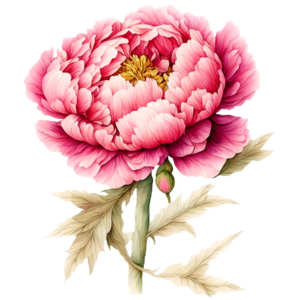 Download beautiful pink peony flower on a dark background png online