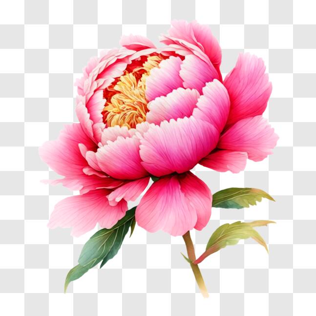 Download beautiful pink peony flower on black background png online