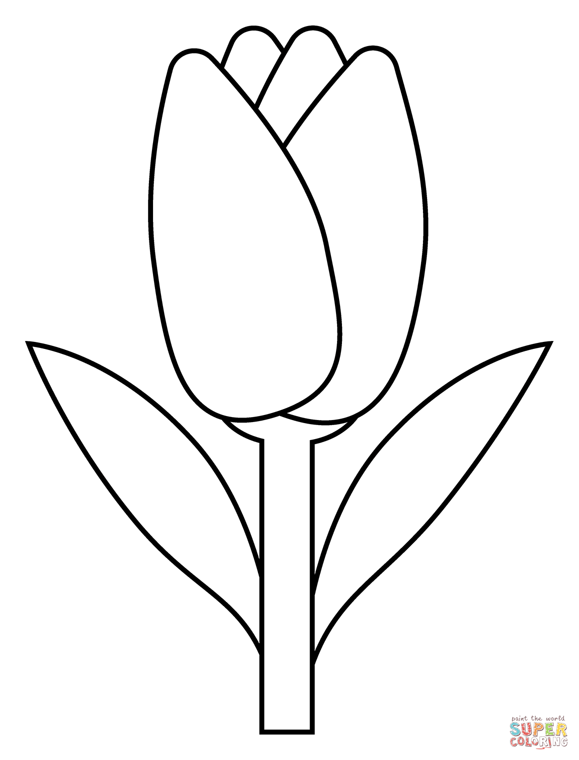Tulip emoji coloring page free printable coloring pages