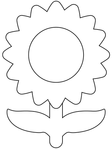 Sunflower emoji coloring page free printable coloring pages