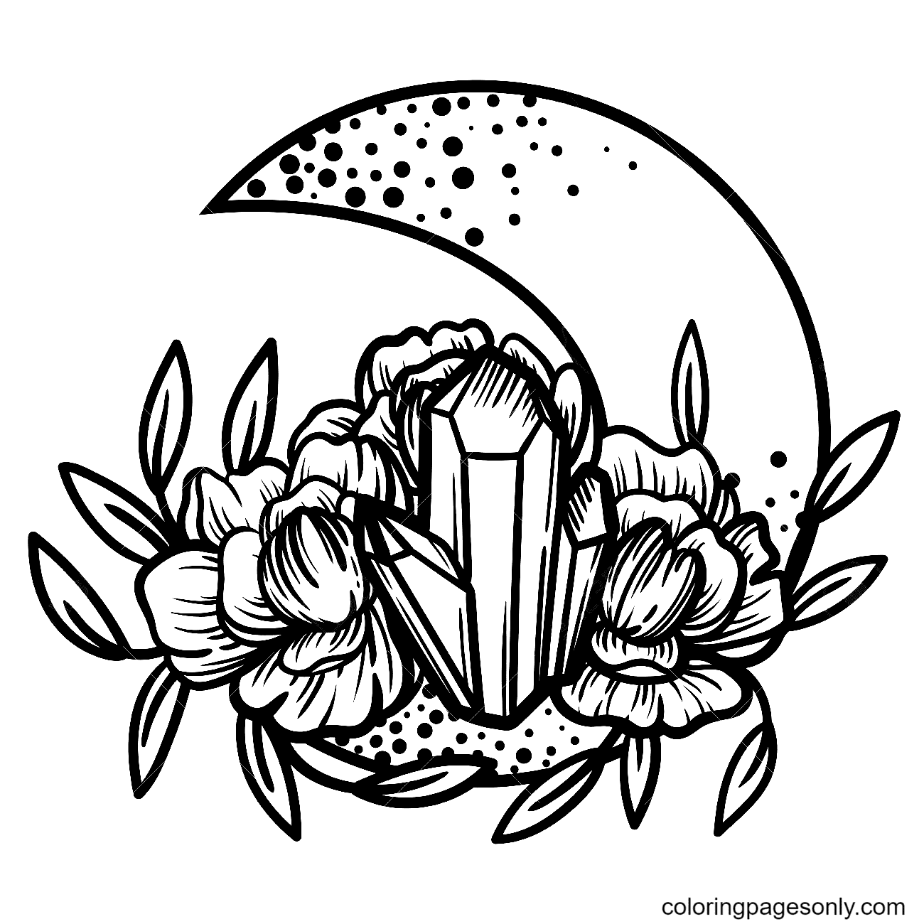 Crystal coloring pages printable for free download
