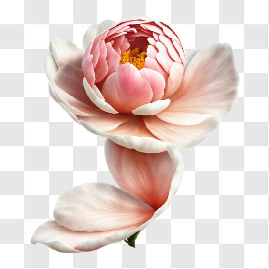 Download beautiful pink peony flower png online