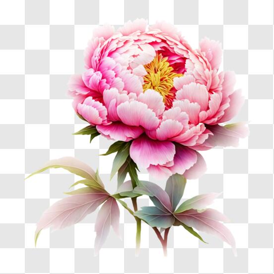 Download stunning pink peony flower for decoration png online