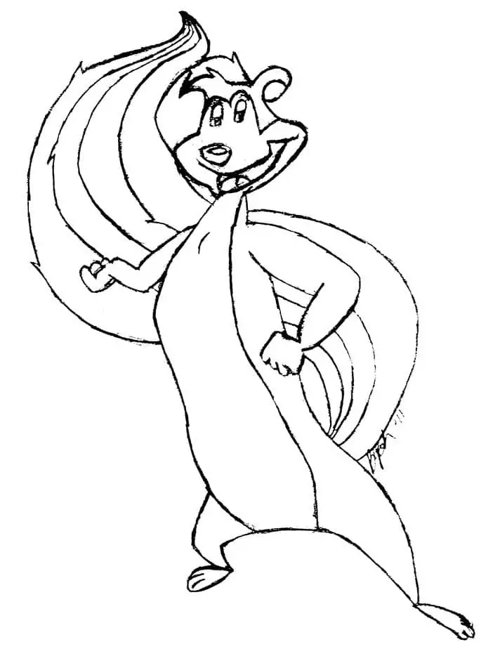 Pepã le pew malvorlagen