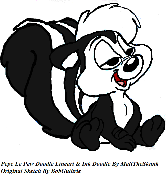 Pepe le pew ink and color by matthewtehskunk on deviantart baby looney tunes pepe le pew cartoon drawings sketches