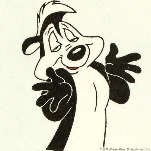 Pepe le pew warner bros etching numbered with hand tinted lor â art deals