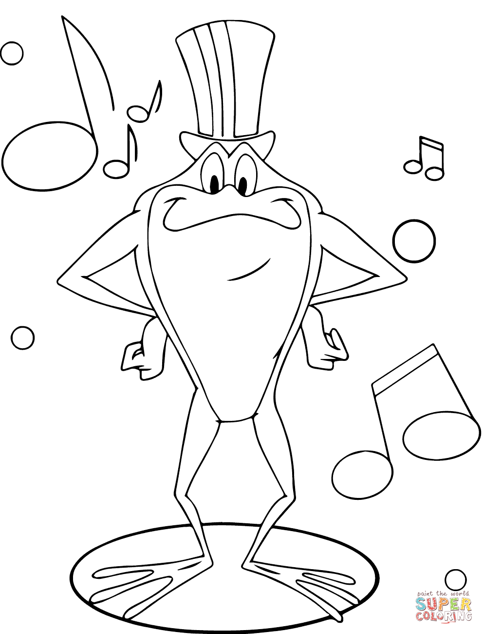 Michigan j frog coloring page free printable coloring pages
