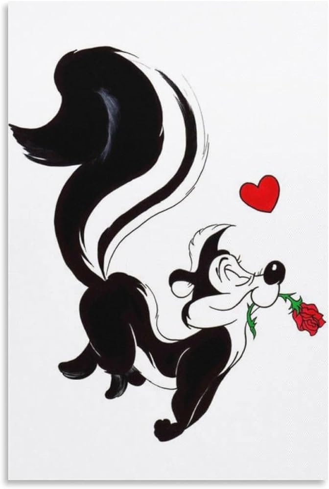 Pepe le pew animated french striped skunk posters art print wall photo paint poster hanging picture family bedroom decor gift xinchxcm posters prints