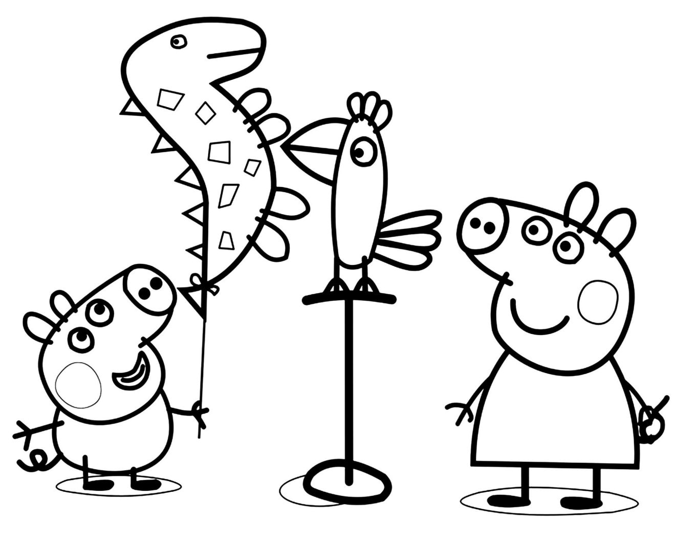 Peppa pig coloring book digital instant download pages
