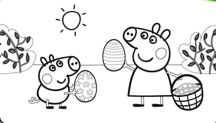 Peppa pig para imprimir e colorir peppa pig coloring pages easter coloring pages birthday coloring pages