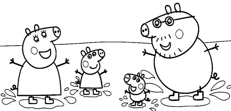 Peppa pig family coloring sheet utskrivbara fãrglãggningssidor minioner barn