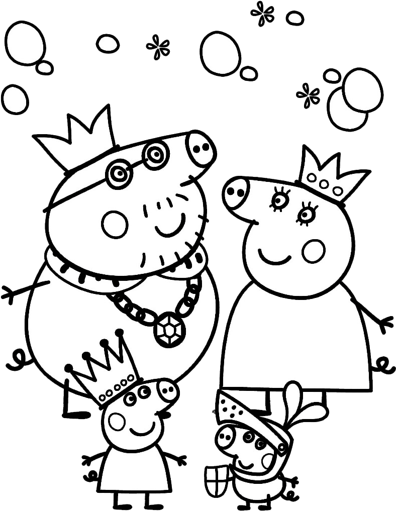 Peppa pig para colorir e pintar