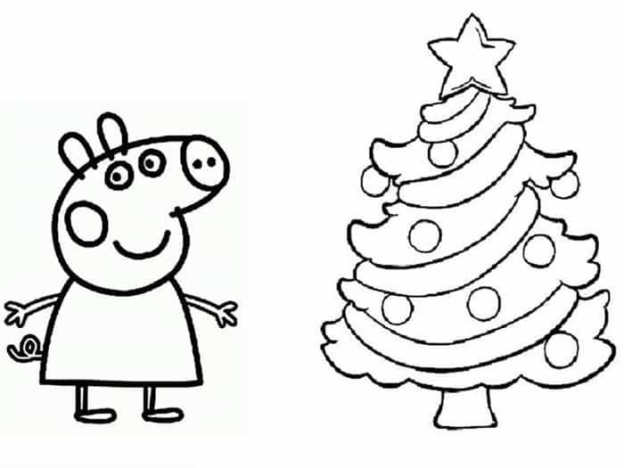 Peppa pig christmas tree coloring pages peppa pig coloring pages peppa pig christmas peppa pig colouring