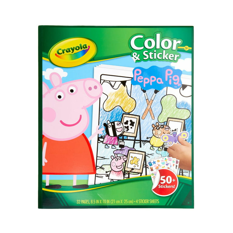 Crayola peppa pig coloring pages and stickers pages gift for kids