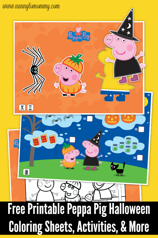 Have a spooktacular halloween with peppa pig free printable coloring sheets activities more