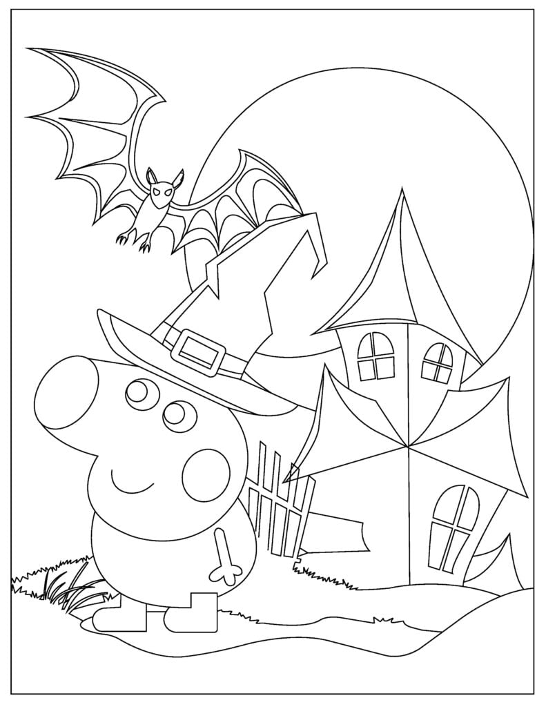 Free peppa pig coloring pages for download printable pdf