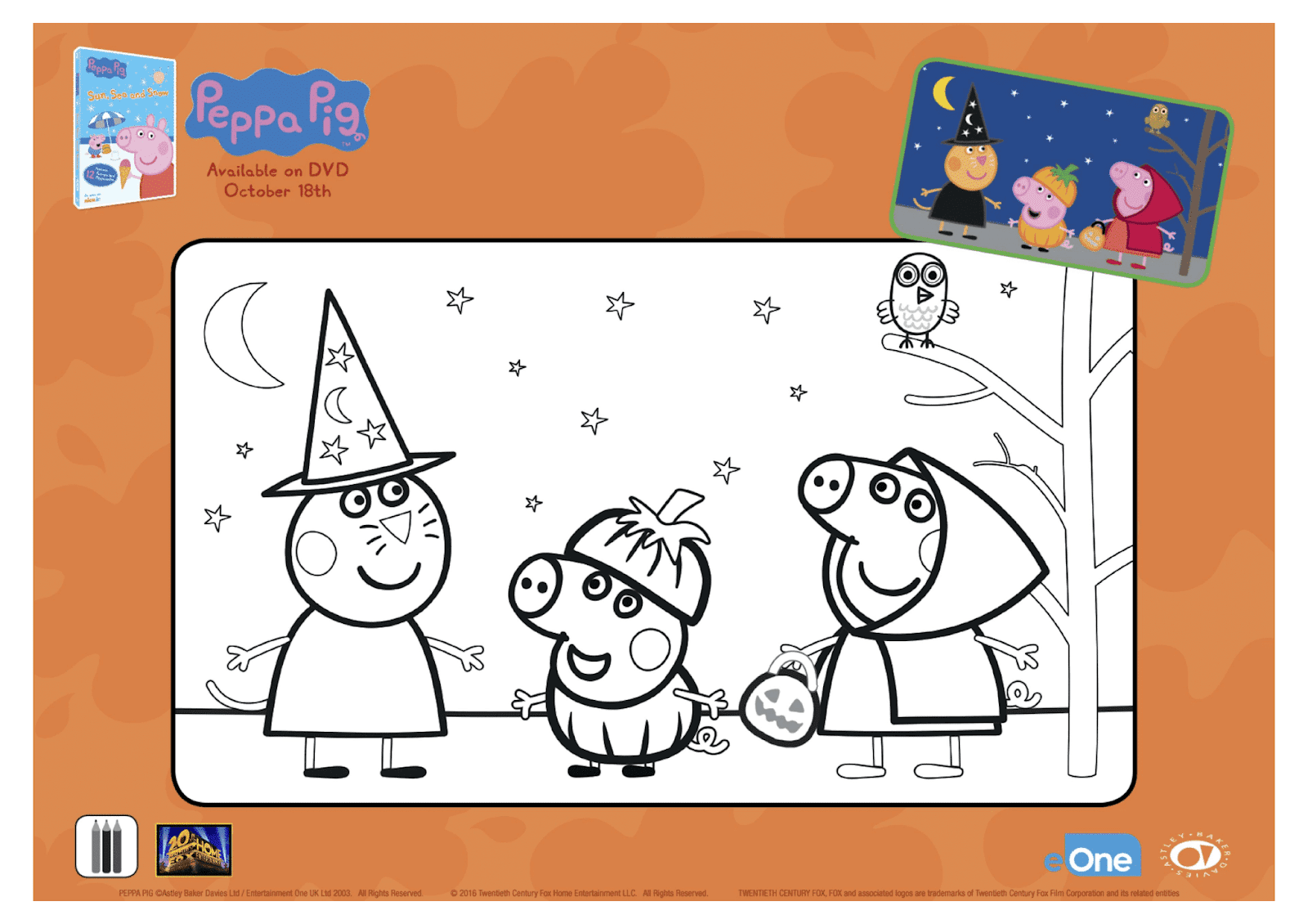 Have a spooktacular halloween with peppa pig free printable coloring sheets activities more