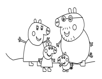 Peppa pig coloring pages by souly natural creations tpt
