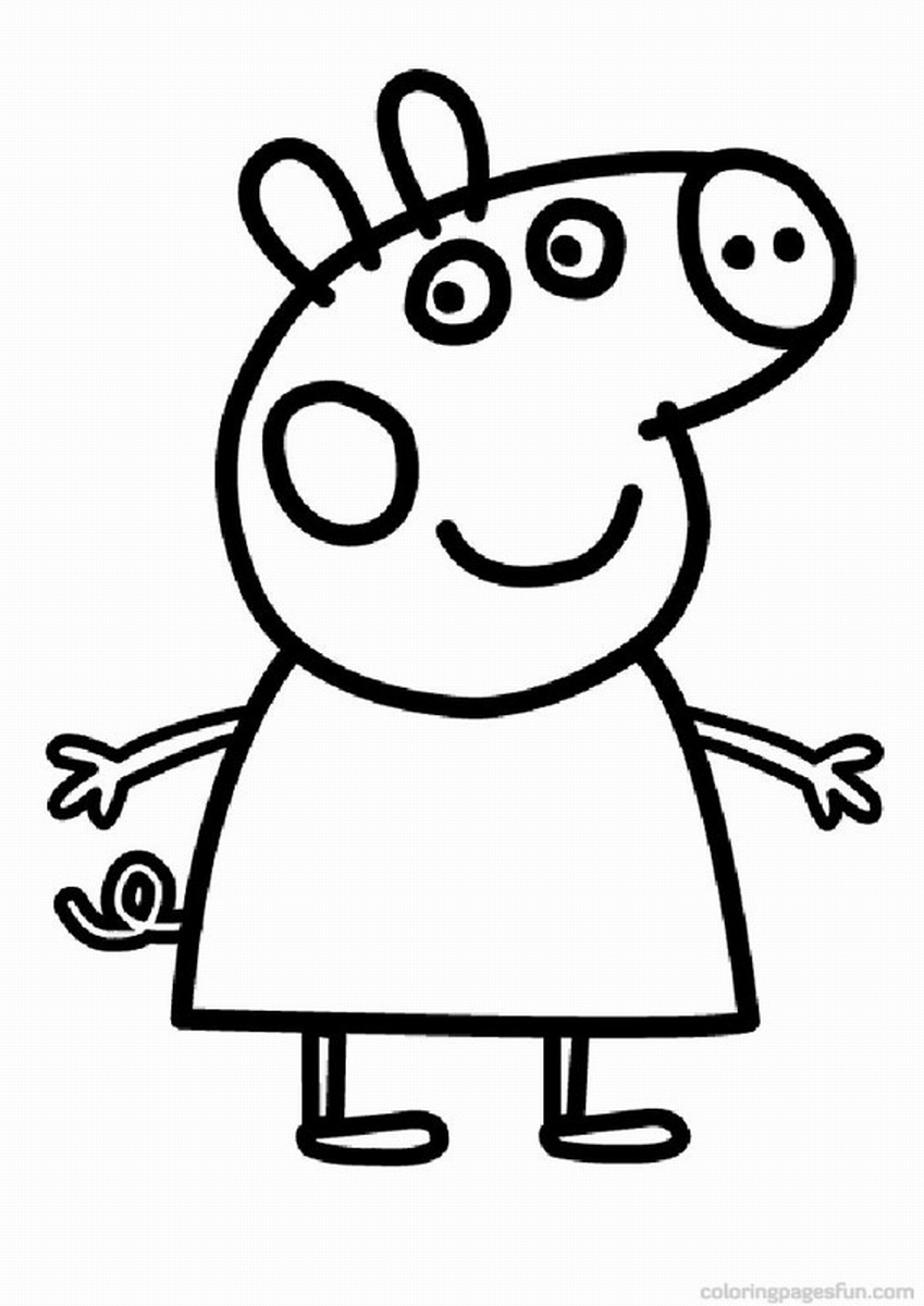 Peppa pig coloring pages â birthday printable