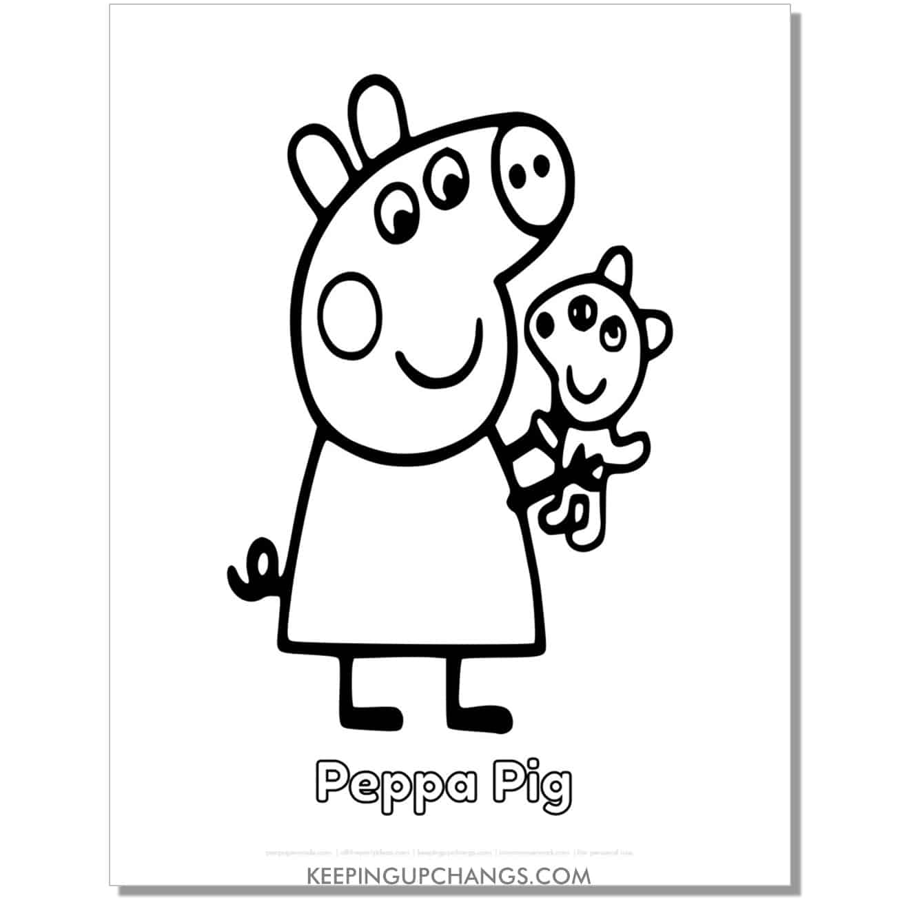 Free peppa the pig coloring pages sheets popular printables