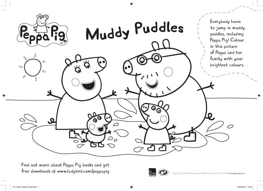 Peppa pig muddy puddles louring