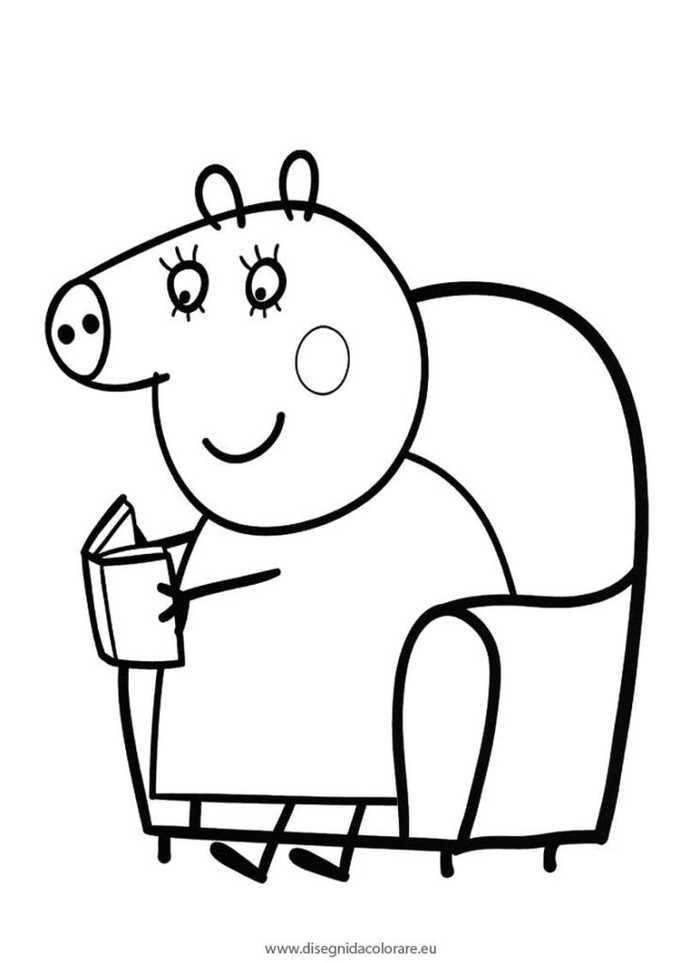 Printable peppa pig coloring pages pdf