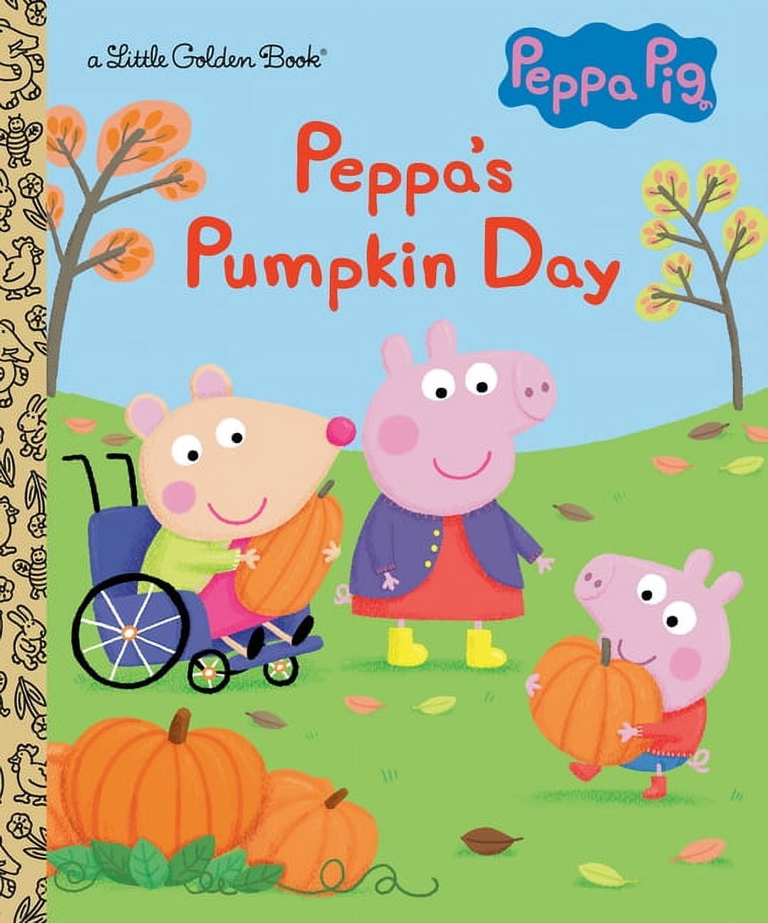 Little golden book peppas pumpkin day peppa pig a little golden book for kids and toddlers hardcover