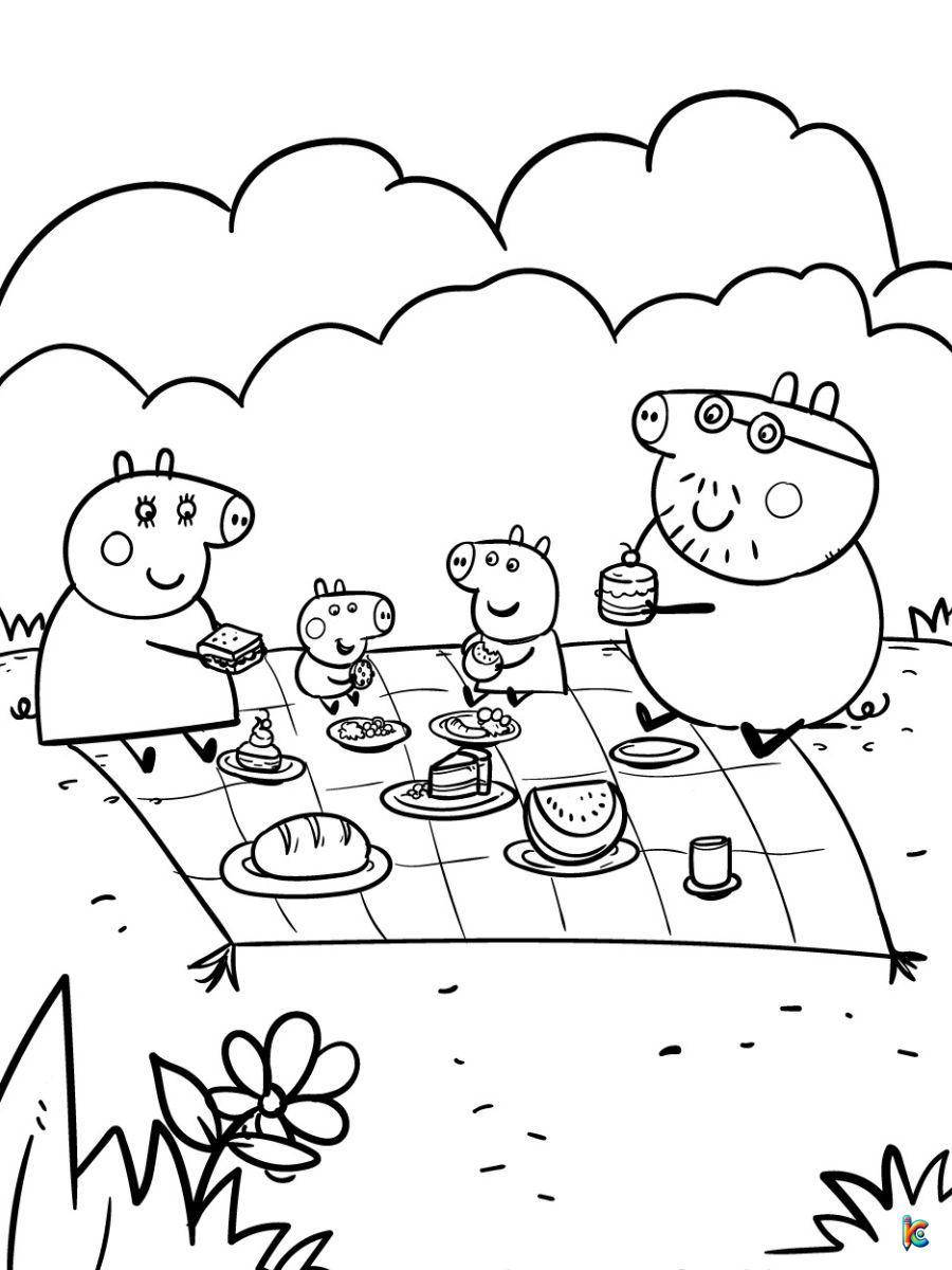 Peppa pig coloring pages â