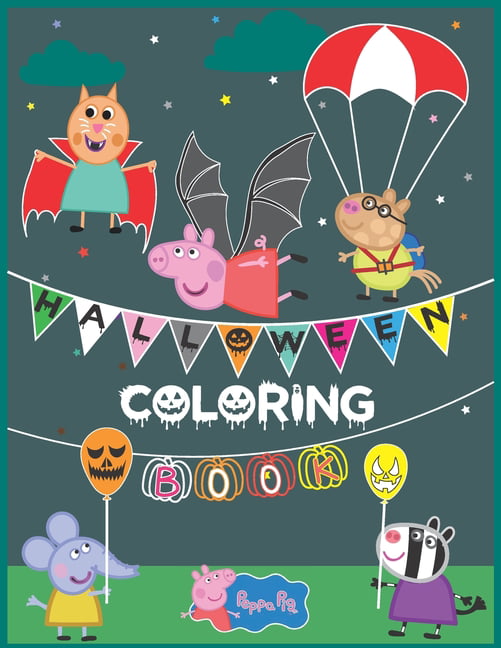 Peppa pig halloween coloring book super fun and nice gift peppa pig friends halloween coloring book over coloring pages for all ages paperback
