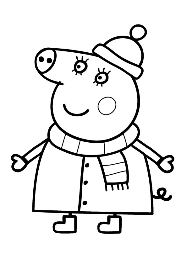 Coloring pages peppa pig coloring pages a size