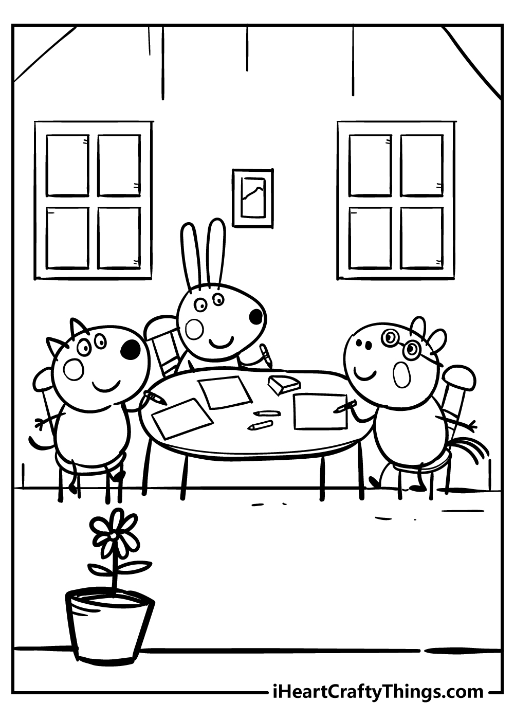 Peppa pig coloring pages free printables