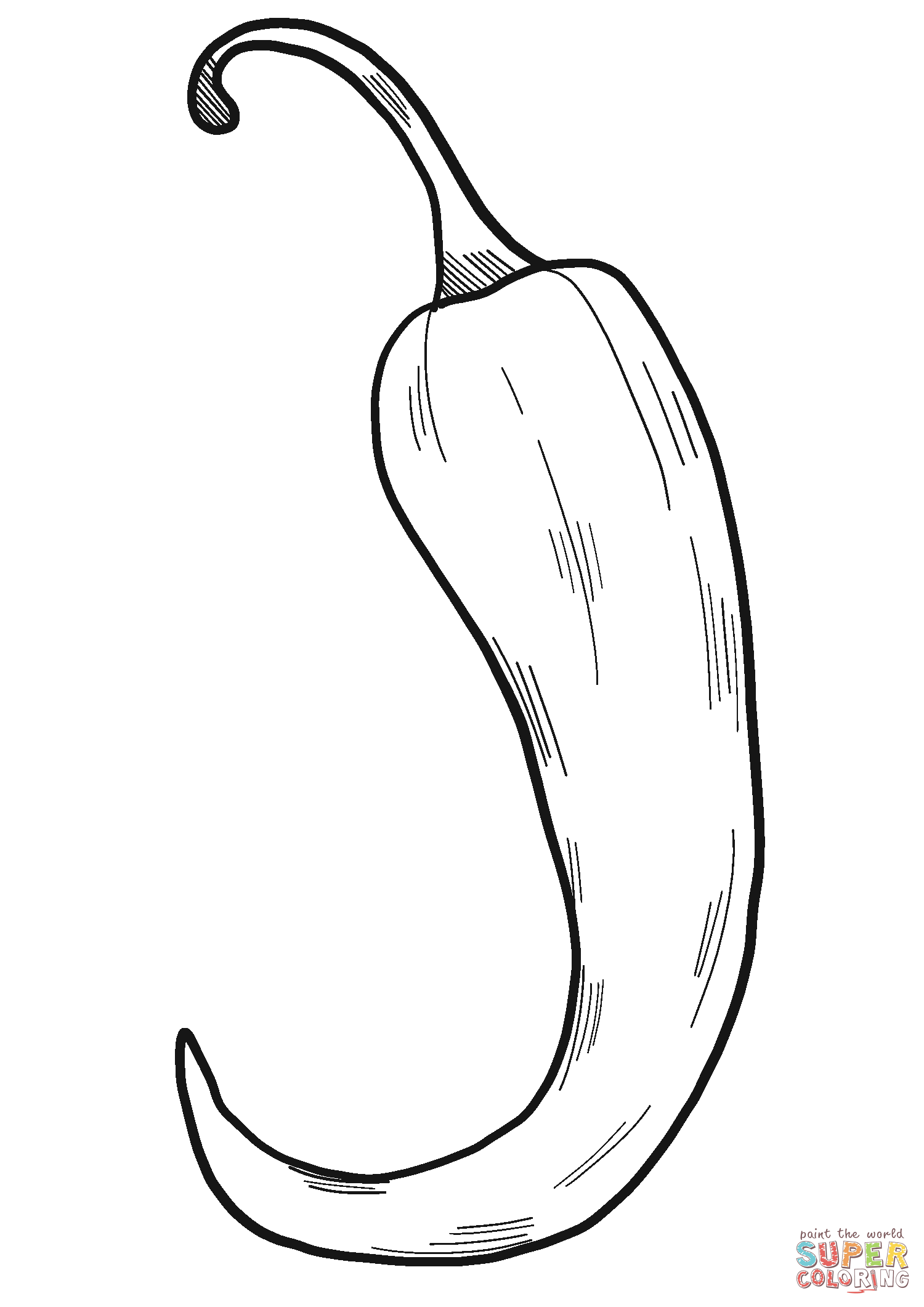 Chilli coloring page free printable coloring pages