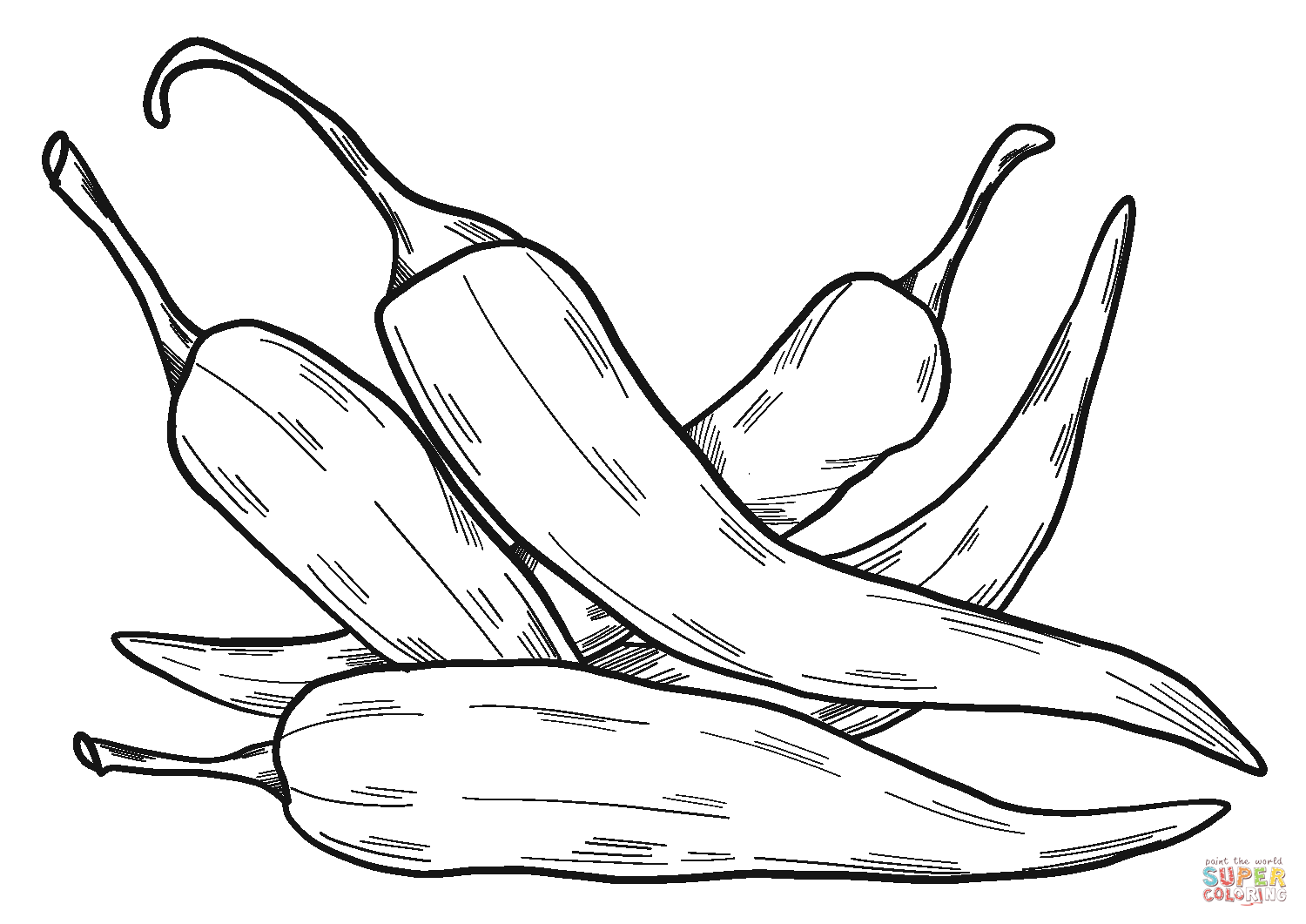 Chili peppers coloring page free printable coloring pages
