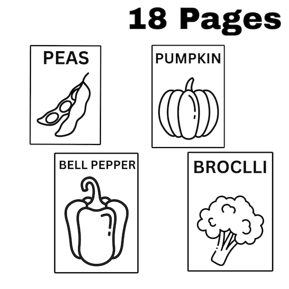Vegetable coloring pages best for kids preschool and toddlers digital printable coloring pages